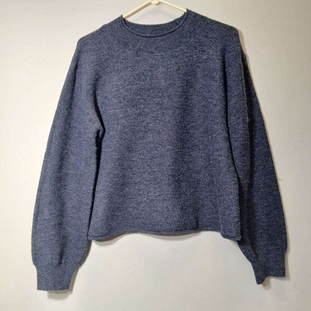 Gently fawn womens medium boxy sweater spring summer blue